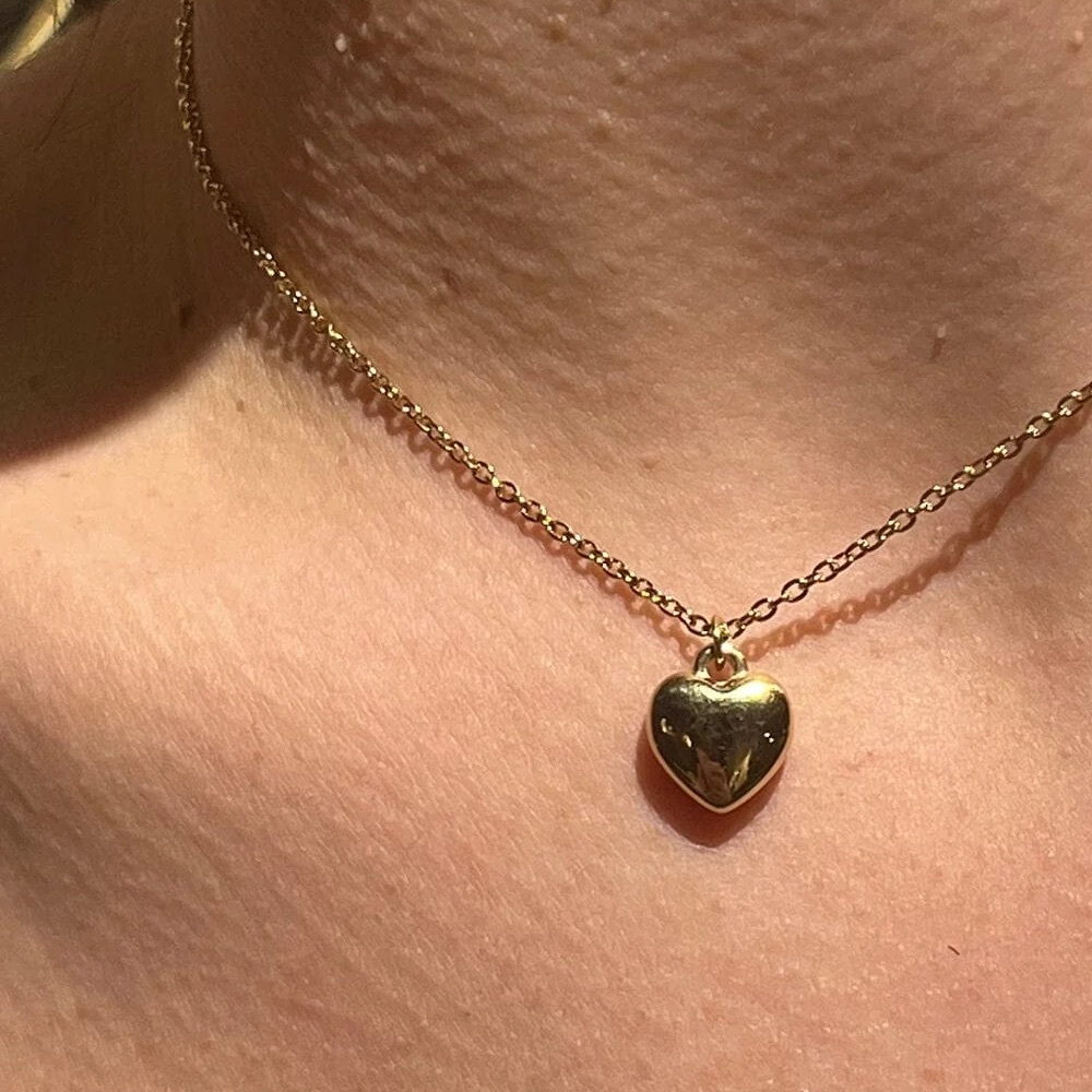 Brandy Melville Gold Heart Pendant Necklace